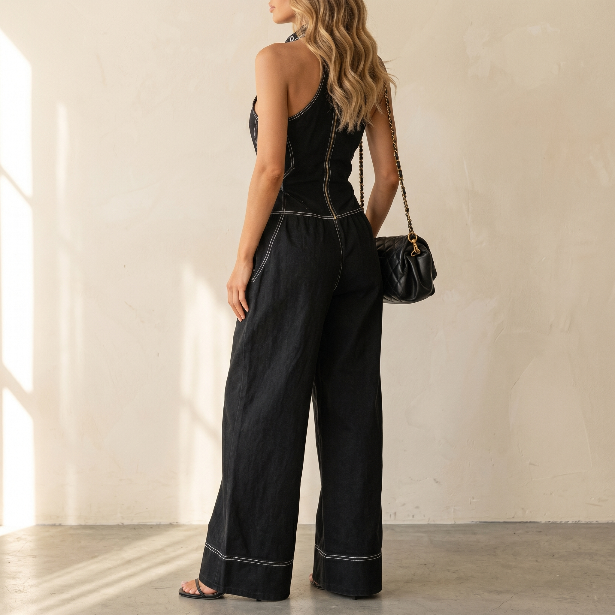 Lunelle – Combinaison Halter Sculptée pour Femmes