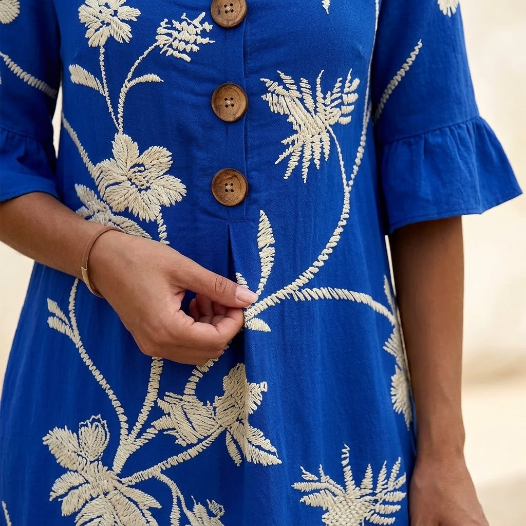Solenya – Robe Midi Fleurie pour Femme