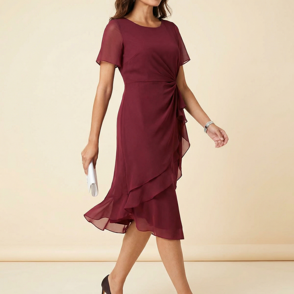 Velara – Robe Femme à Taille Tordue Rassemblée