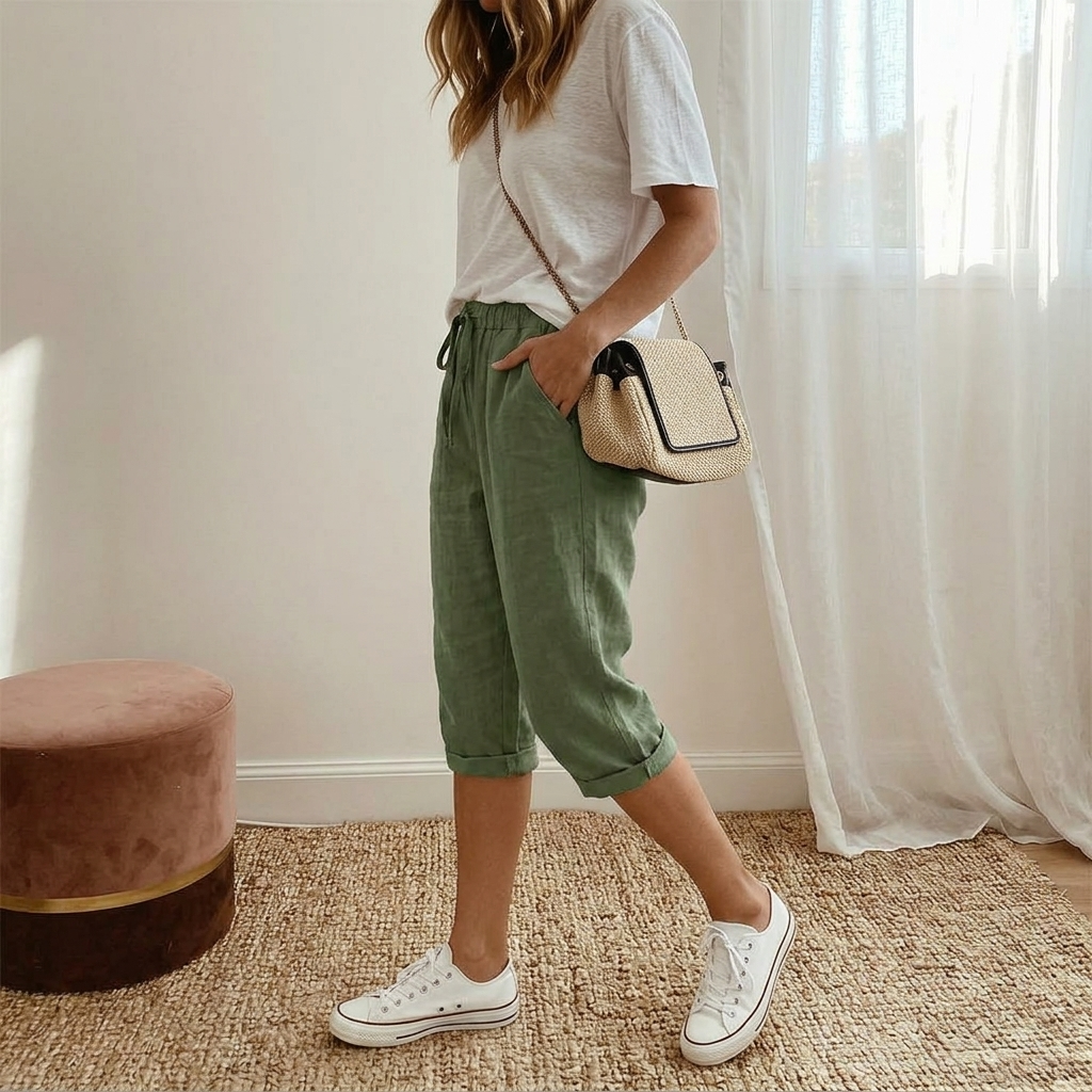 Lyora – Pantalons Capri pour Femmes pour un Style Quotidien Sans Effort