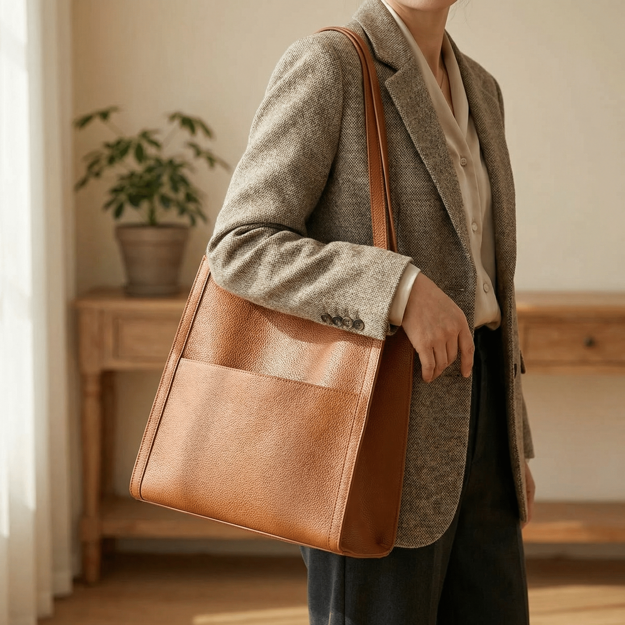 Solenne – Sac à main en cuir souple