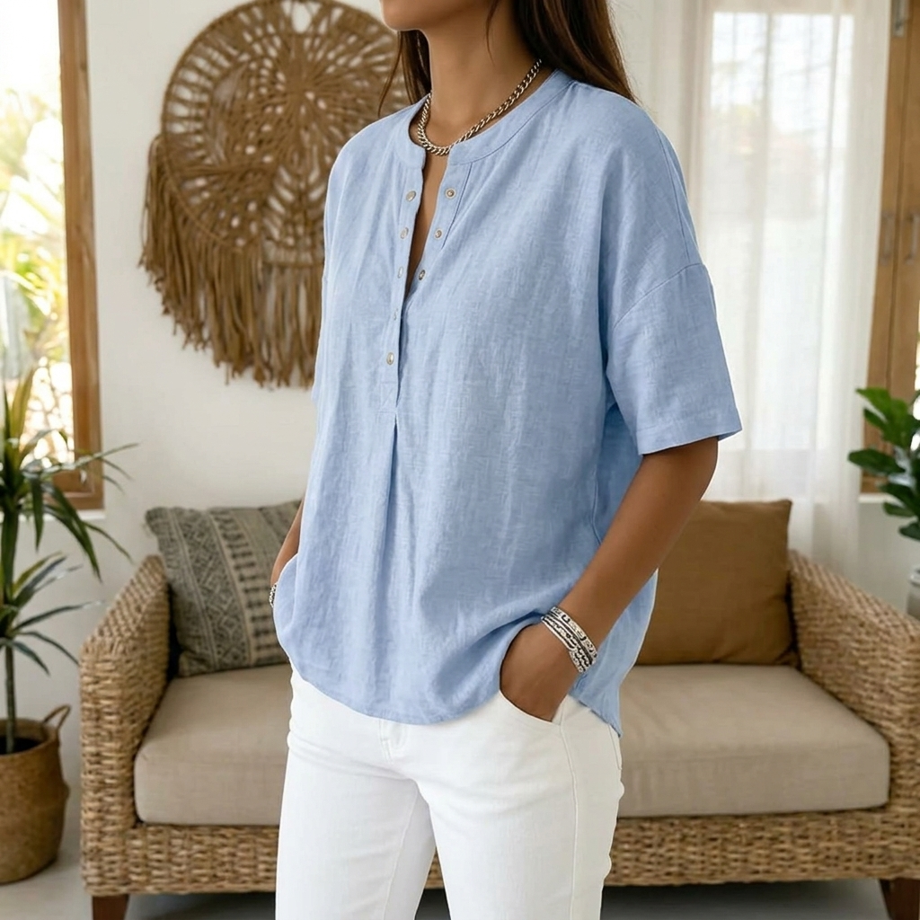 Lunavia Blouse Henley Effortless pour Femmes