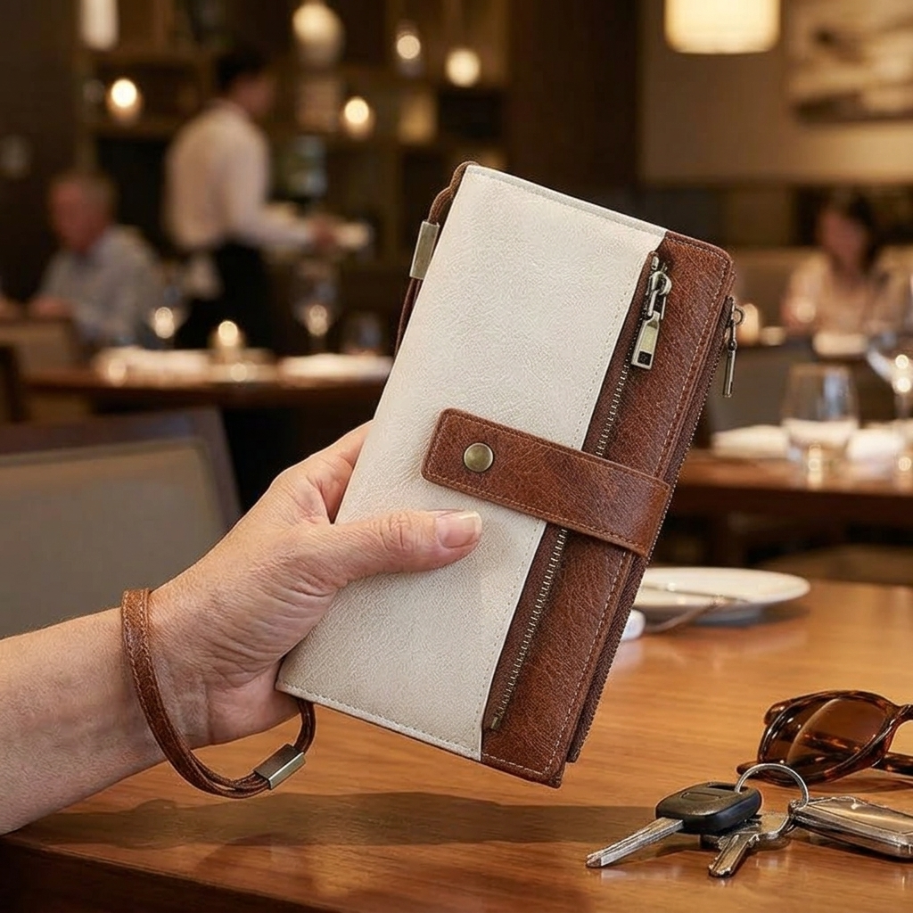 Tessara – Portefeuille Trifold Vintage RFID