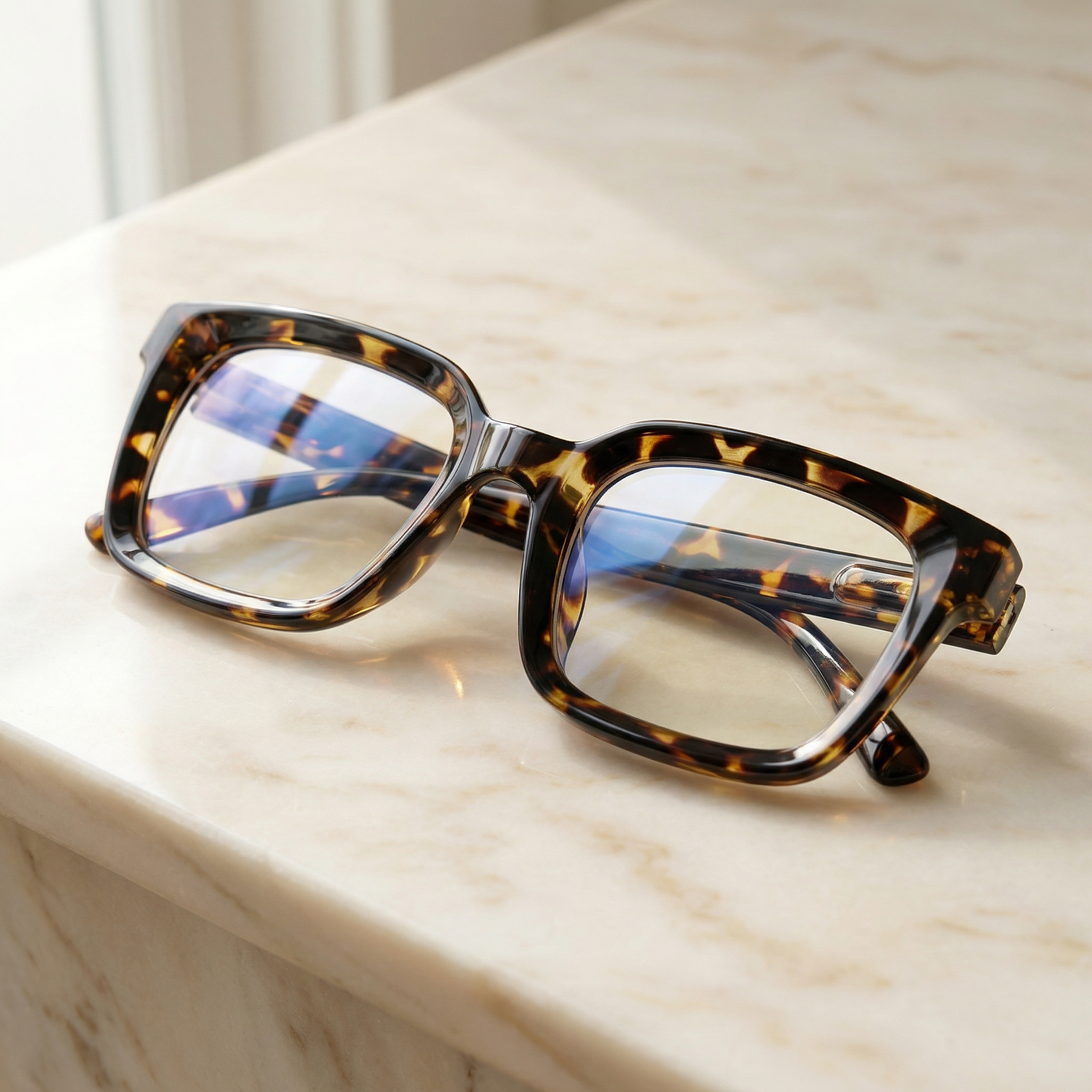Clarelle – Lunettes de lecture surdimensionnées en écaille pour femmes