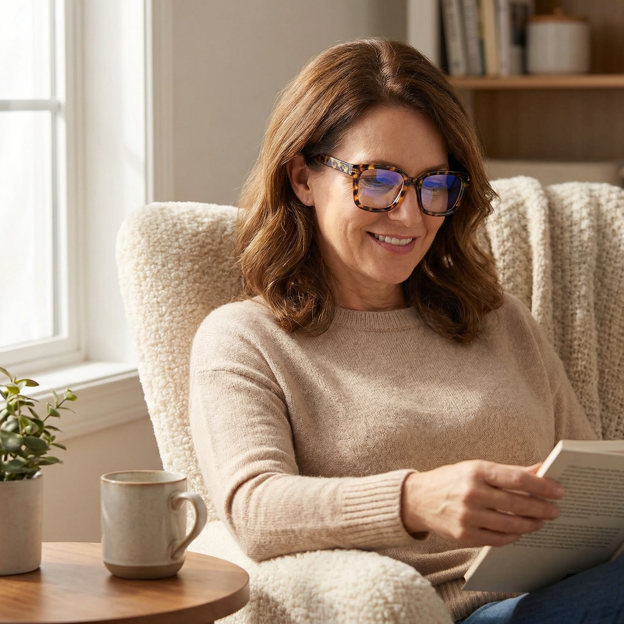 Clarelle – Lunettes de lecture surdimensionnées en écaille pour femmes