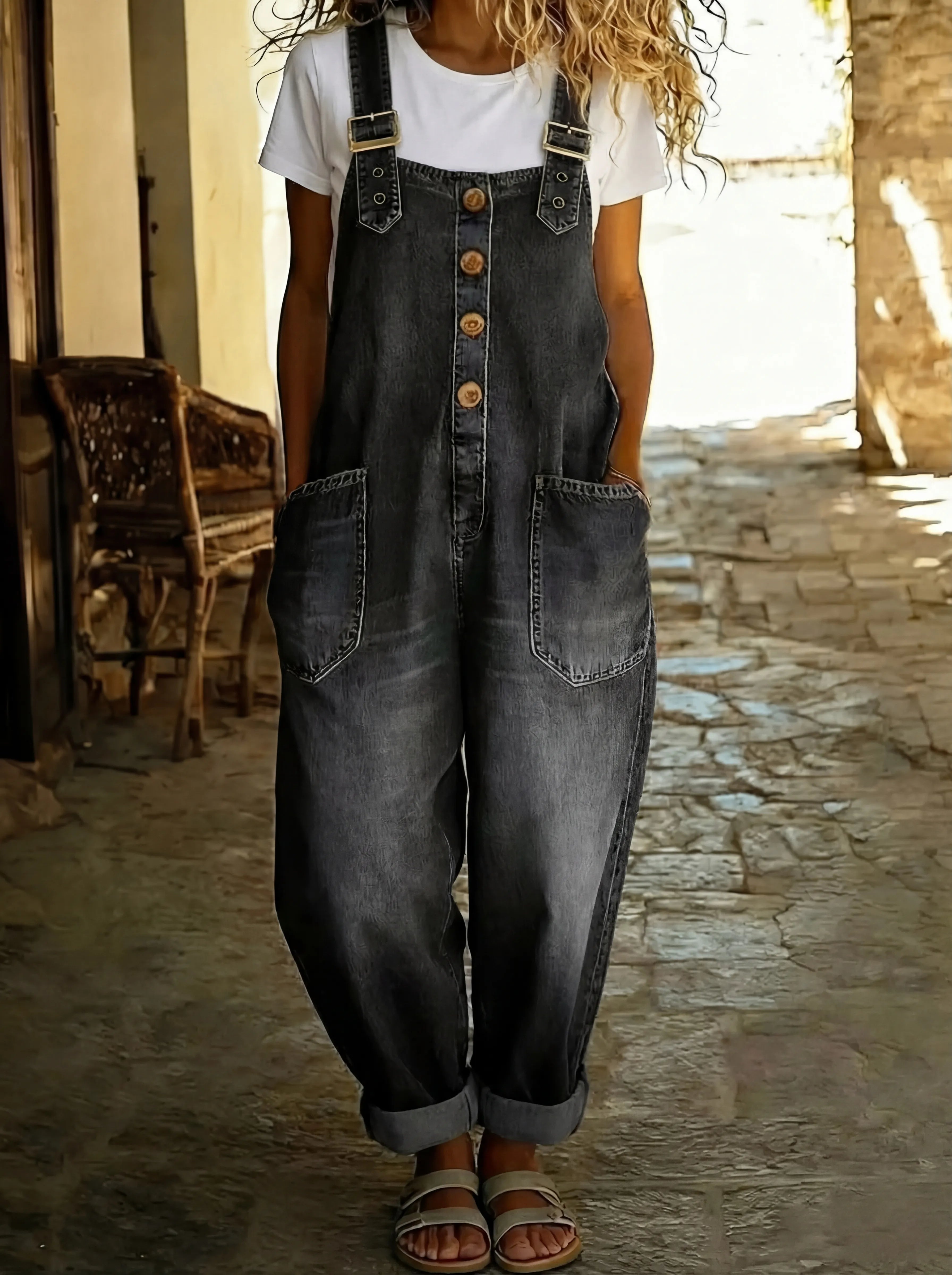 Rocio™ - Salopette en jean réglable et polyvalente avec boucle