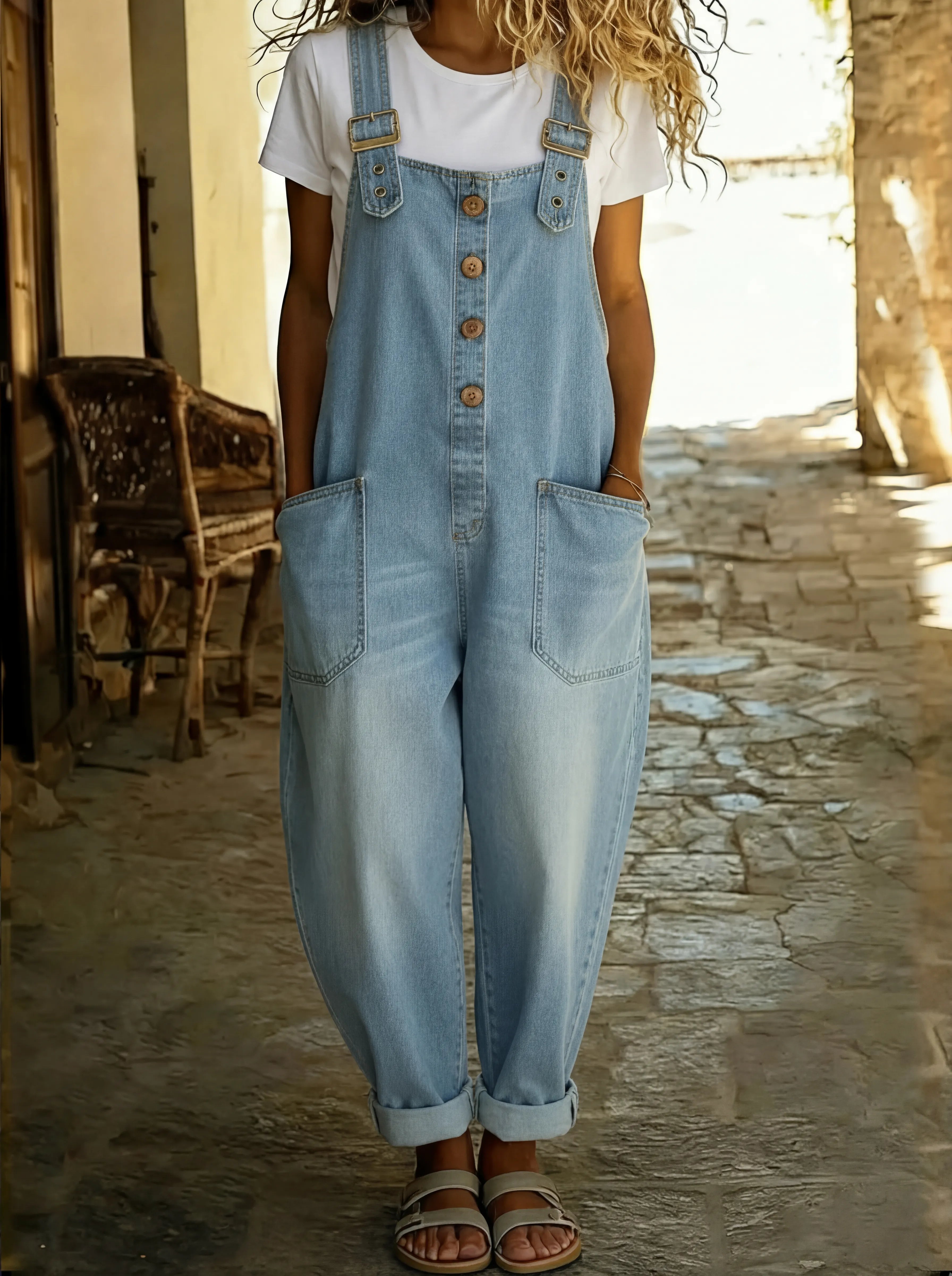 Rocio™ - Salopette en jean réglable et polyvalente avec boucle
