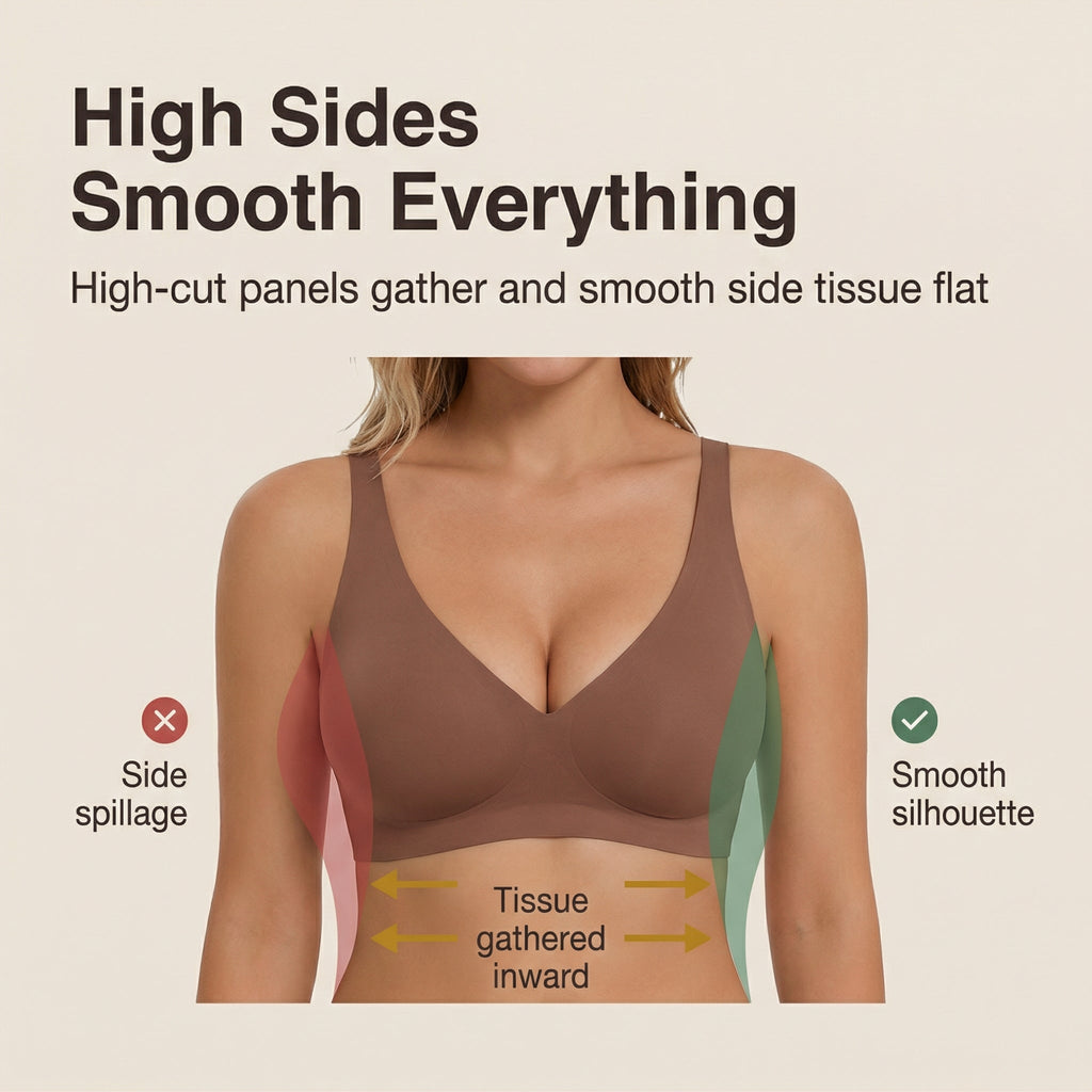 Veluna – Soutien-gorge sans fil à décolleté profond sans couture