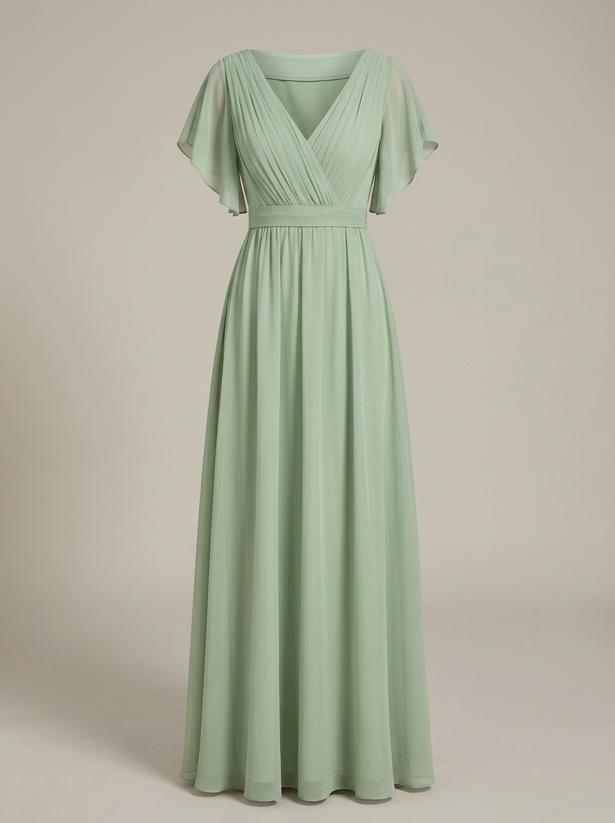 Robe Longue Femme En Mousseline À Volants - Eulalie