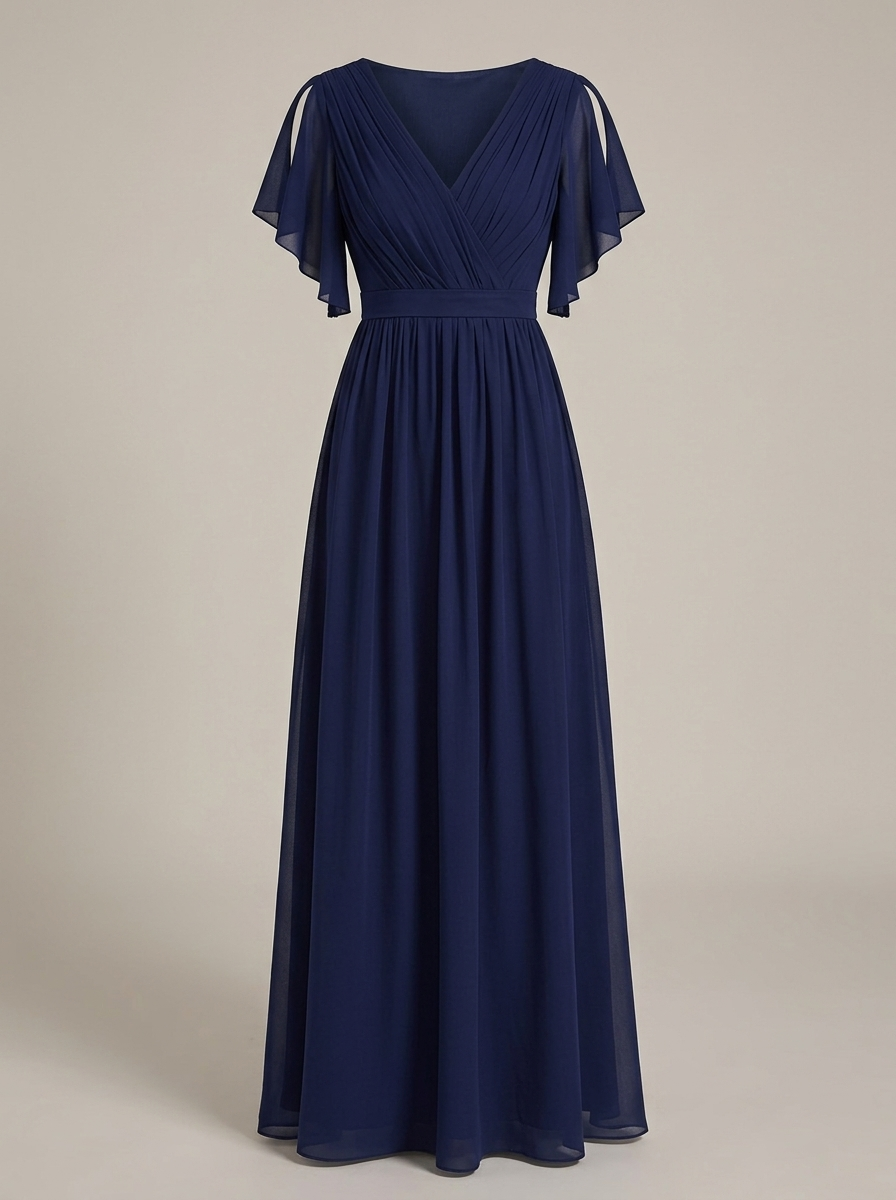 Robe Longue Femme En Mousseline À Volants - Eulalie
