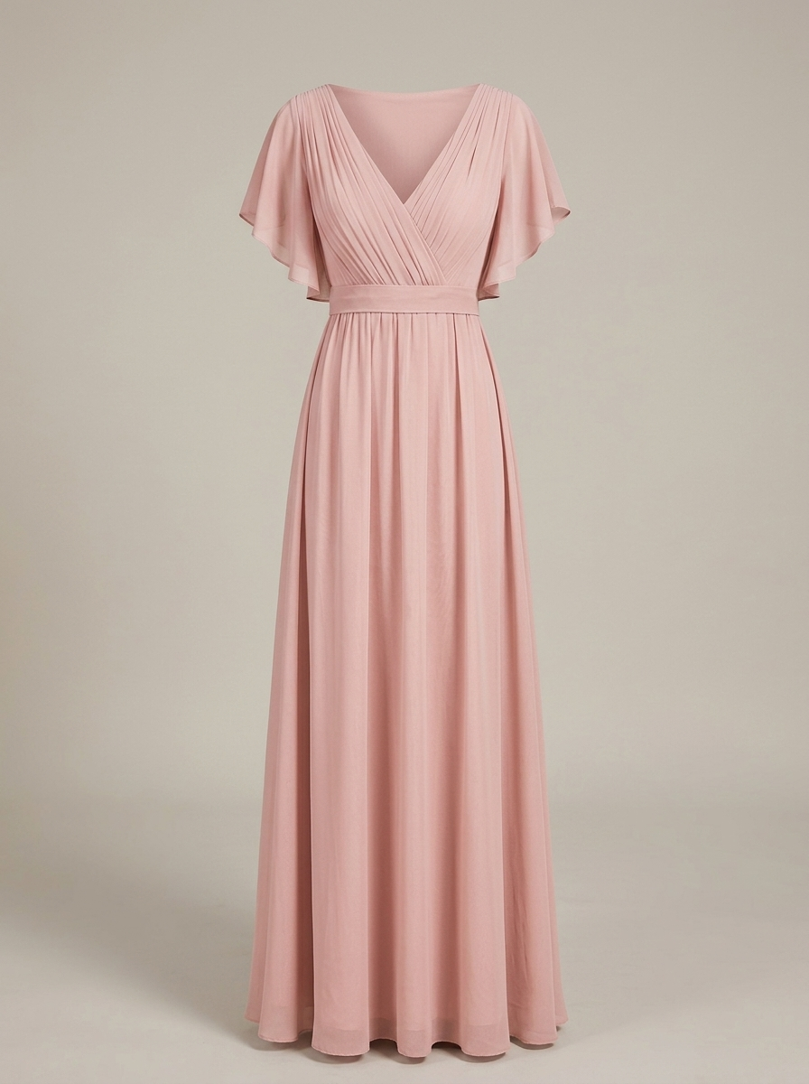 Robe Longue Femme En Mousseline À Volants - Eulalie