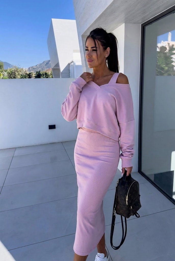 Andrea™ - Ensemble de Sweatshirt et Robe Décontracté