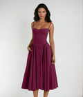 Robe Midi Cocktail Corset Mignonne Odette