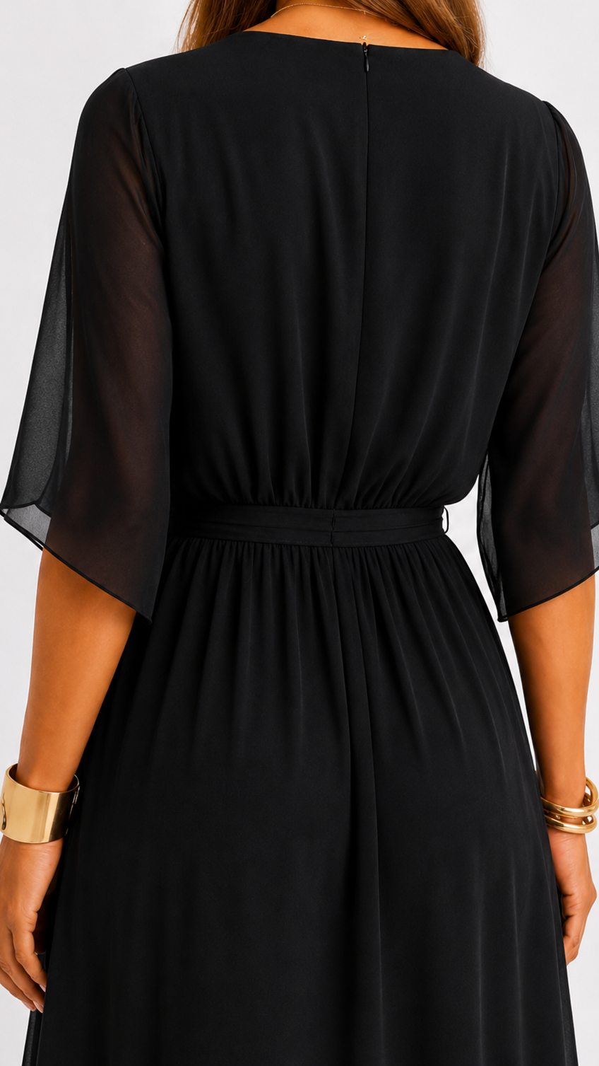 MOREAU LYON | ROBE EN CHIFFON À ENVELOPPER POUR FEMMES