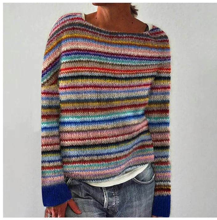 Marguerite - Pull Chic Vintage Imprimé