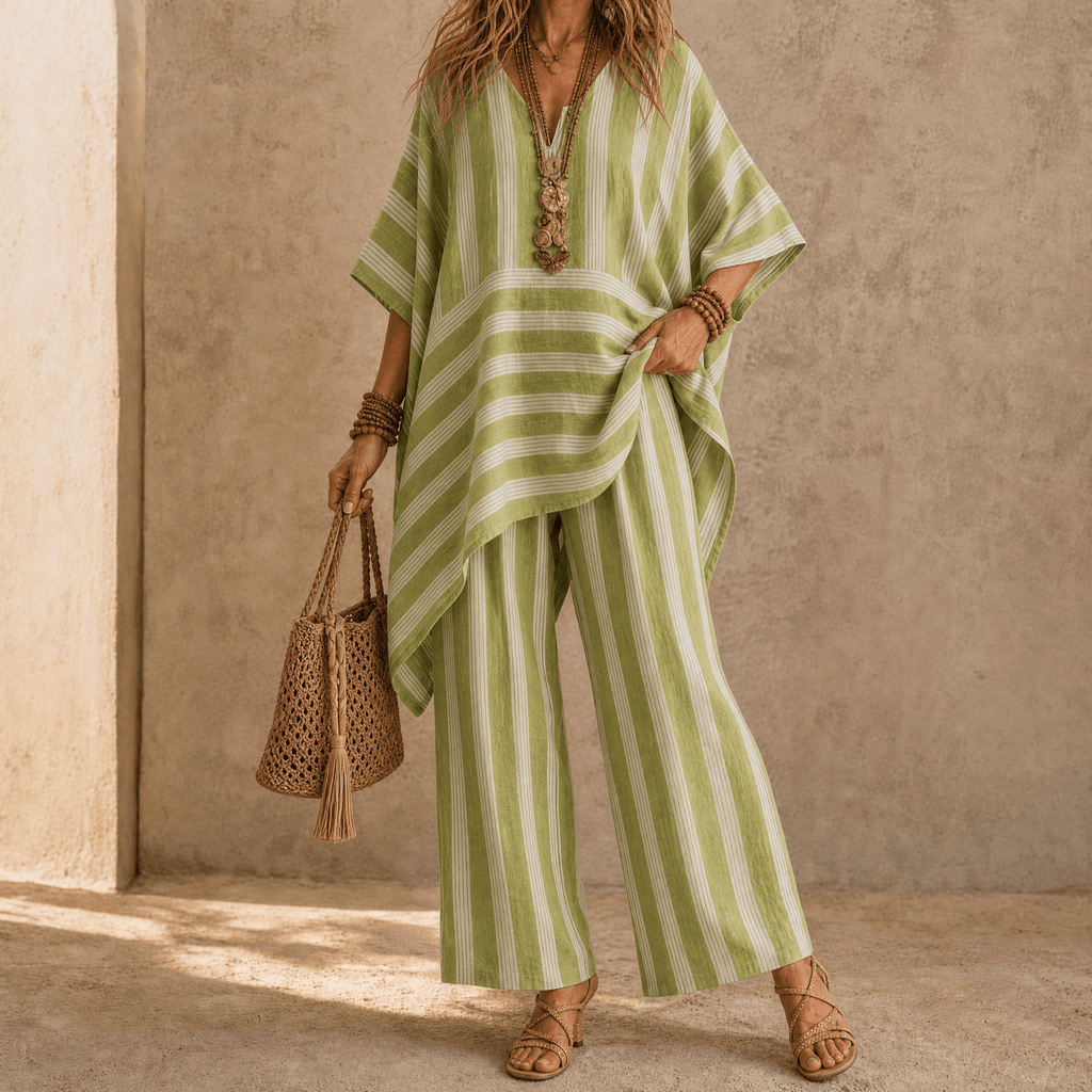 Iluma – Ensemble Tunique Boho pour Femmes & Pantalon Large
