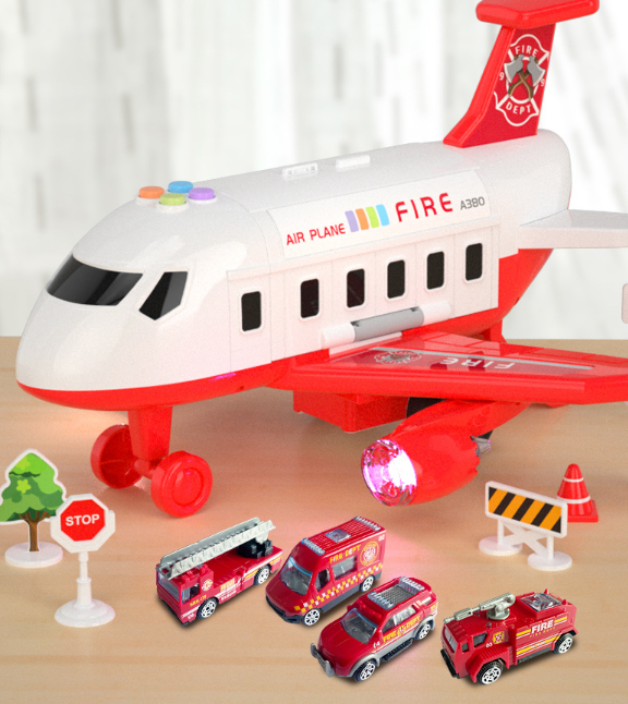 SKYQUEST – Ensemble d'aventure AirPlay avec avion et véhicules pour enfants créatifs
