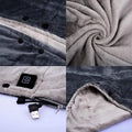 Couverture Électrique avec Fleece – Couverture Portable Chauffante et Poncho
