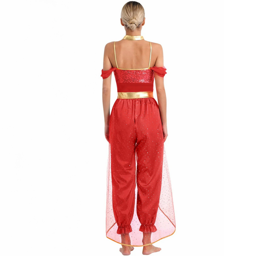Costume d'Halloween Femme Jumpsuit | Paillettes Sans Manches
