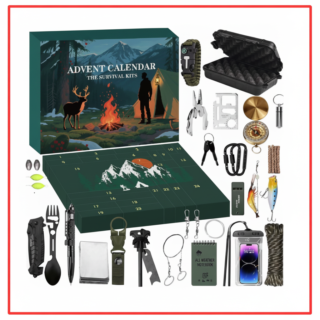Calendrier de l'Avent Outils – 24 Jours avec des Outils de Plein Air et d'Aventure