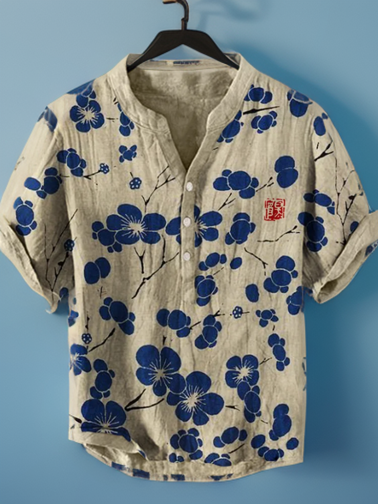 Lina | Blouse japonaise avec des fleurs de cerisier