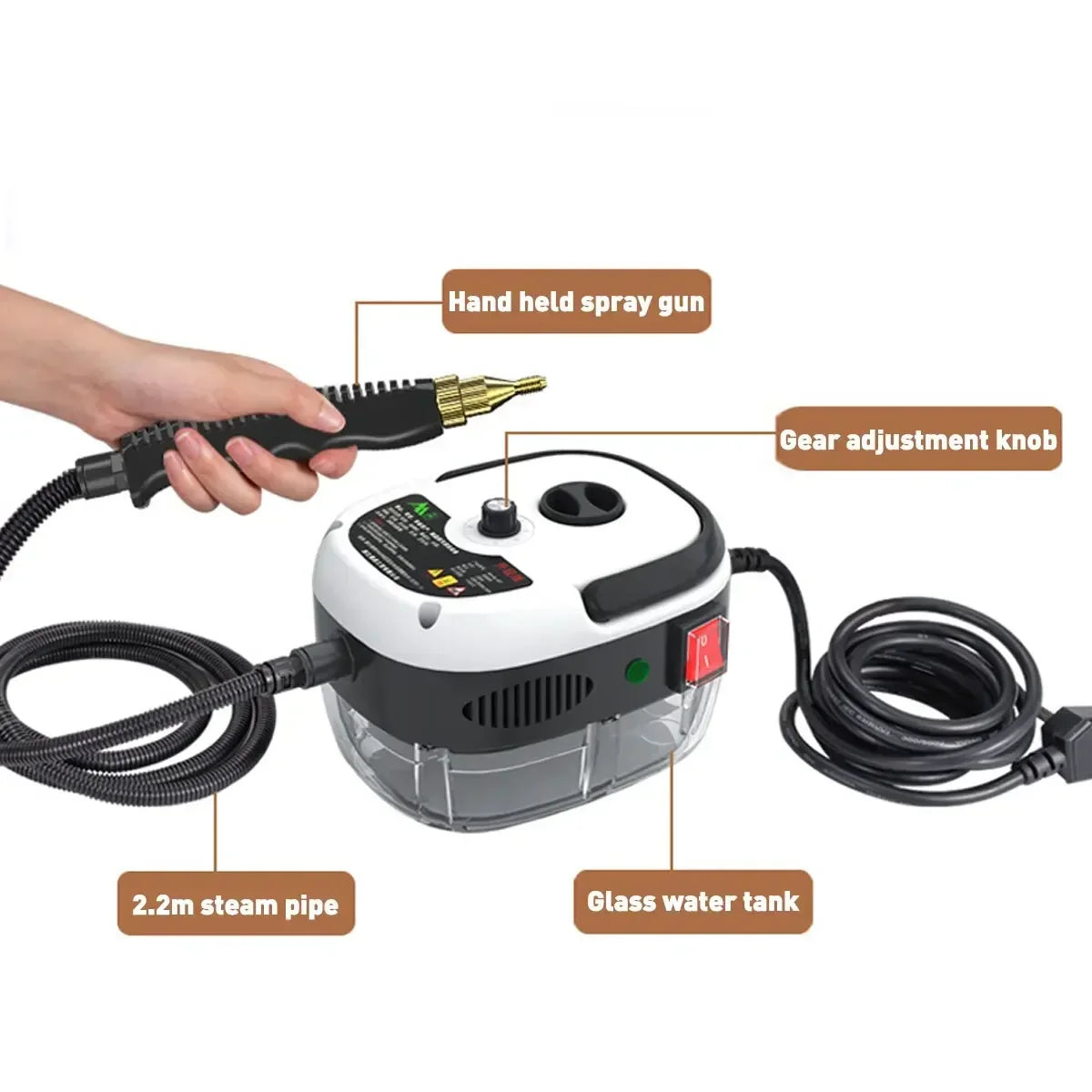 StoomKracht Nettoyeur à Vapeur Haute Pression | Nettoyeur à vapeur puissant pour un nettoyage en profondeur et une hygiène