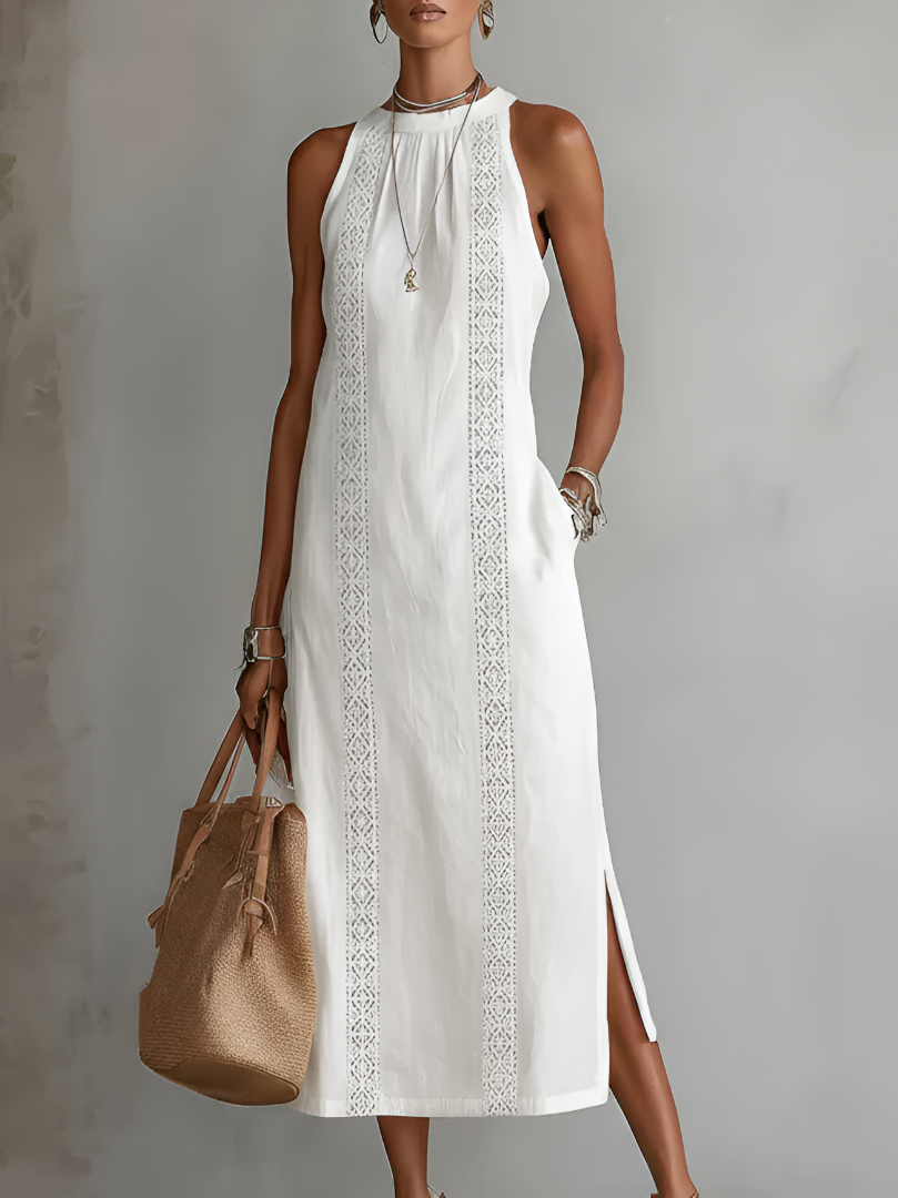 MOREAU LYON | ROBE MIDI SANS MANCHES ÉLÉGANTE POUR FEMMES