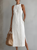 MOREAU LYON | ROBE MIDI SANS MANCHES ÉLÉGANTE POUR FEMMES