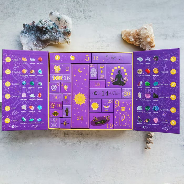 Calendrier de l'Avent Halloween en Cristaux - Collection de Pierres Naturelles