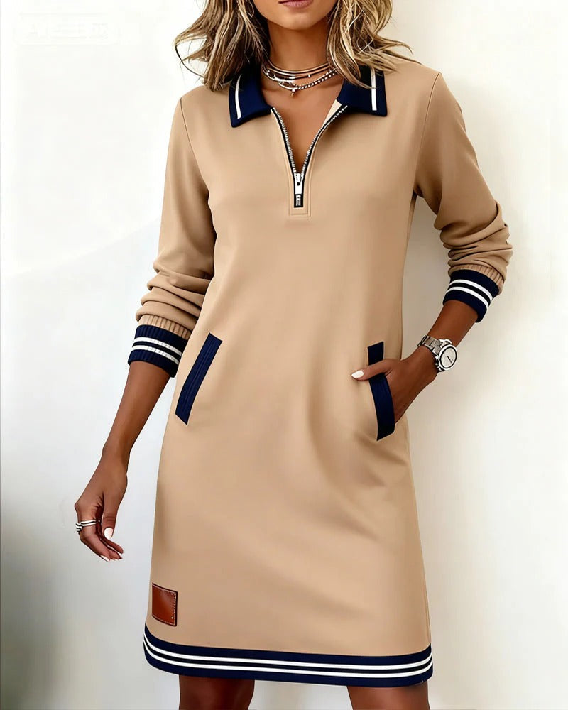 Robe en coton à manches longues élégante