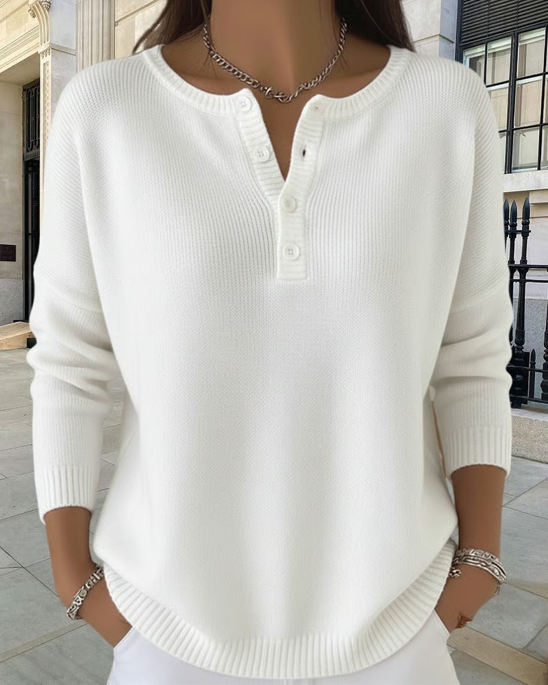 Leilani | Gilet classique avec boutons et manches longues