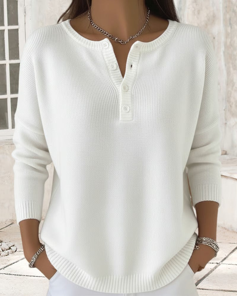 Leilani | Gilet classique avec boutons et manches longues