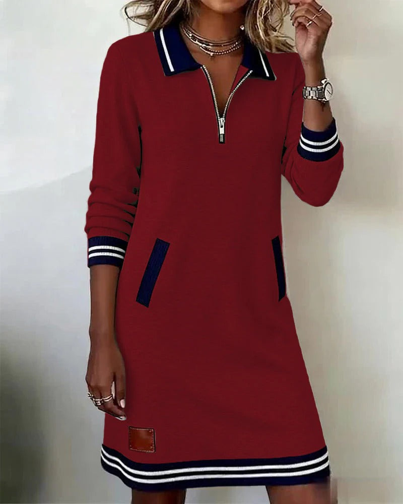 Robe en coton à manches longues élégante