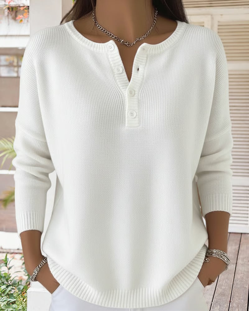 Leilani | Gilet classique avec boutons et manches longues