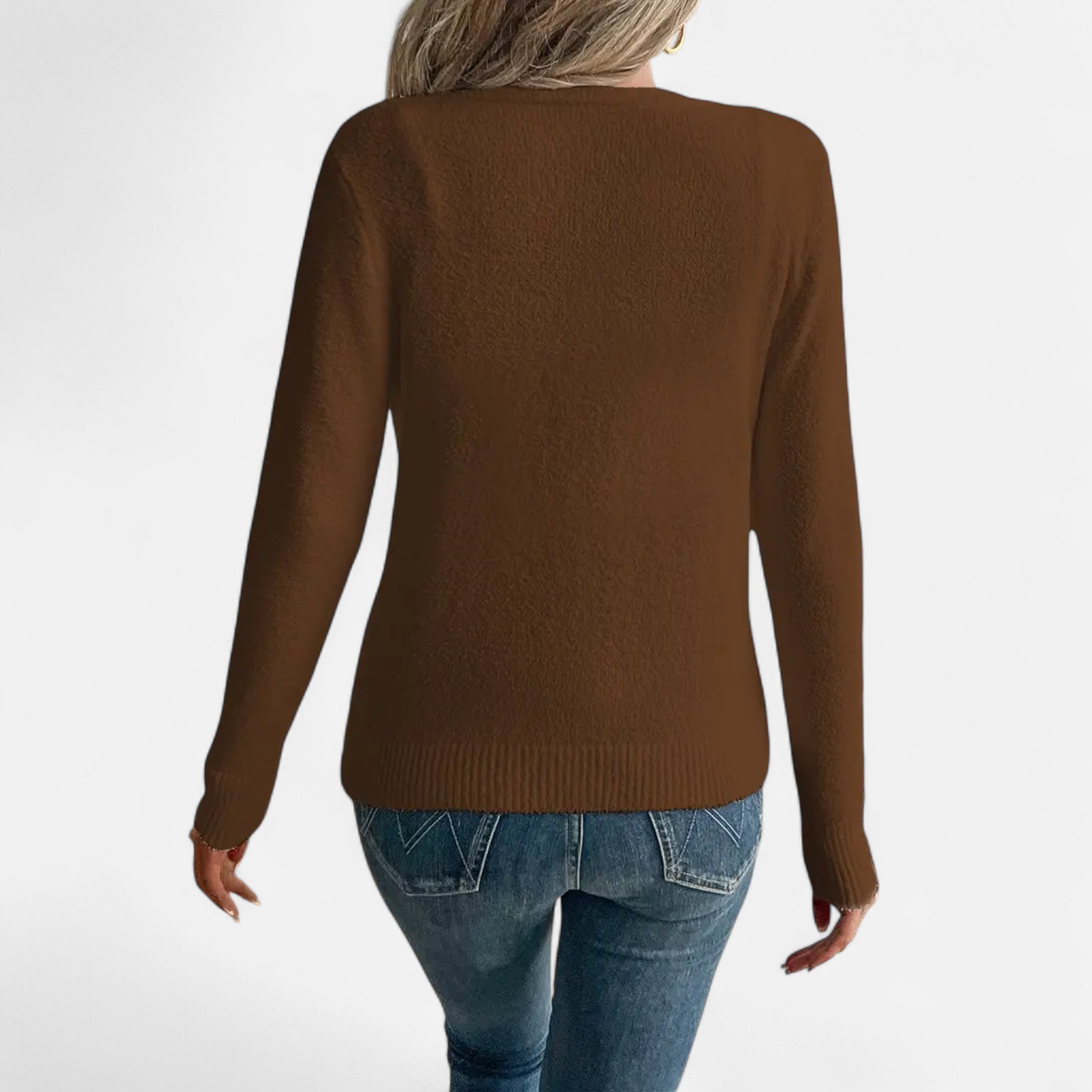 Eliaro Moda | Cardigan Femme Boutons Frontal Couleur Unie