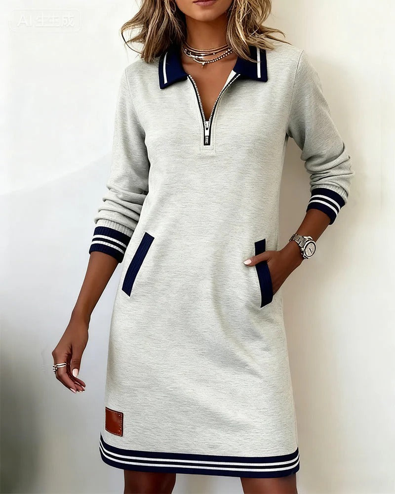 MOREAU LYON | ROBE EN COTON CHIC À MANCHES LONGUES POUR FEMMES