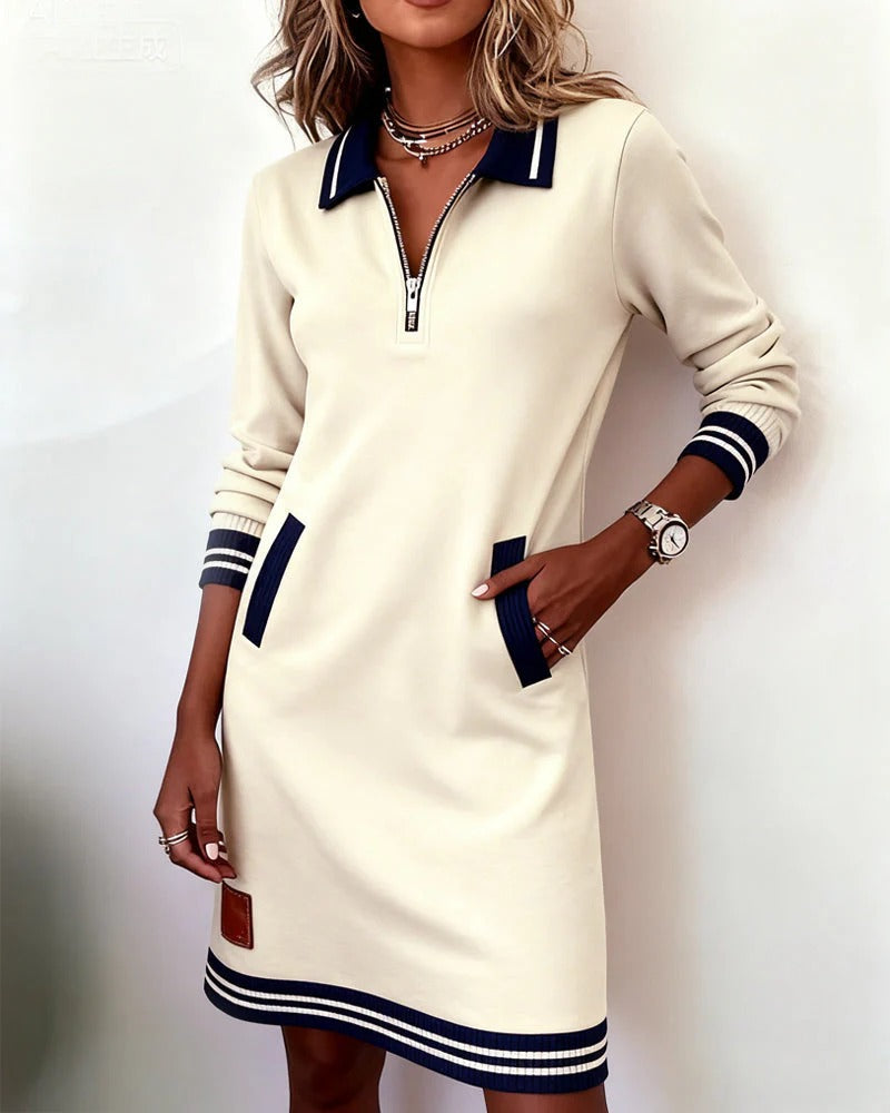 Robe en coton à manches longues élégante