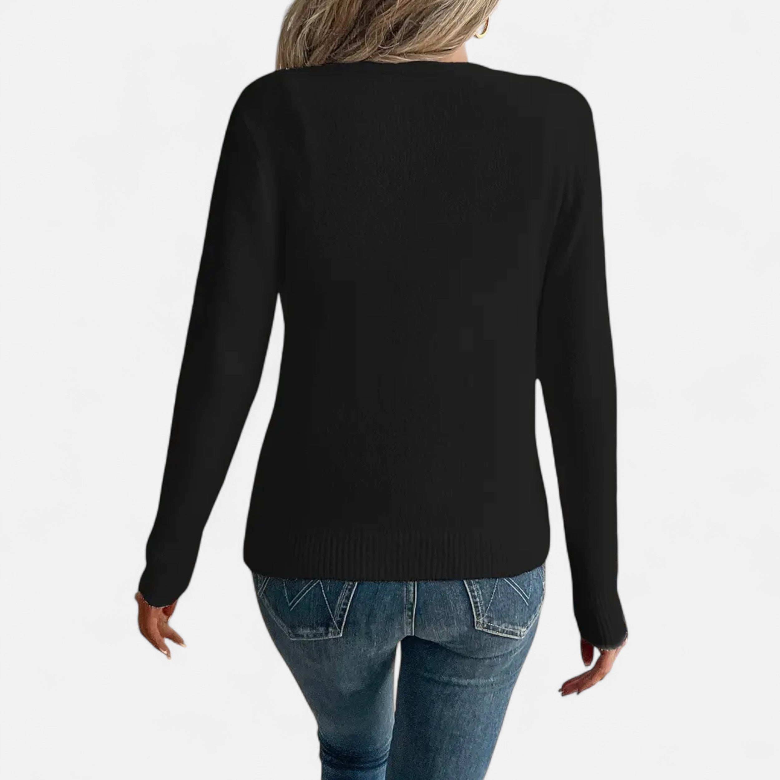 Eliaro Moda | Cardigan Femme Boutons Frontal Couleur Unie