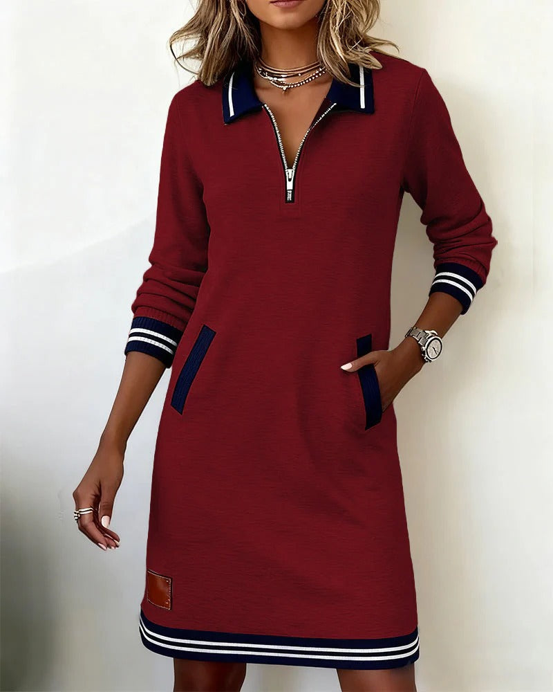 Robe en coton à manches longues élégante