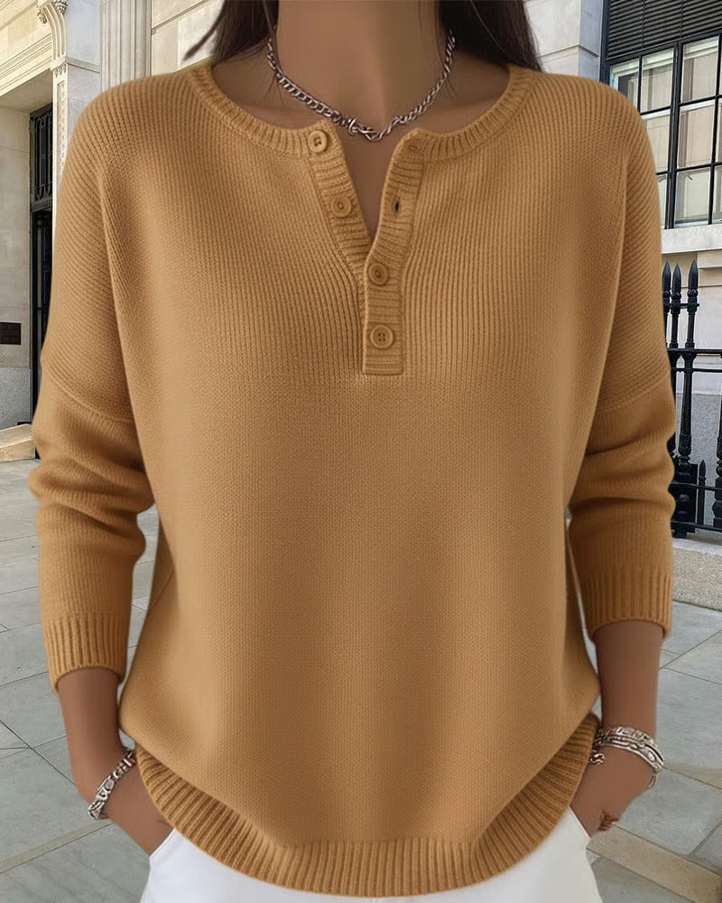 Leilani | Gilet classique avec boutons et manches longues