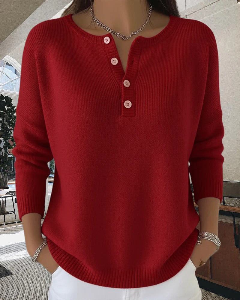 Leilani | Gilet classique avec boutons et manches longues