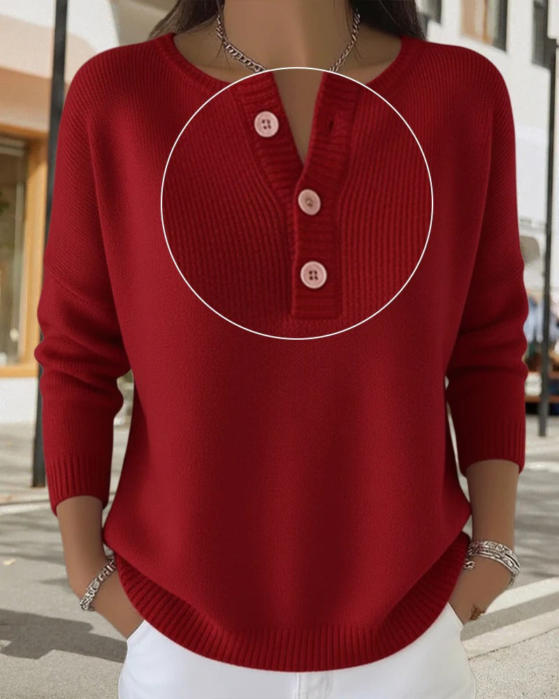 Leilani | Gilet classique avec boutons et manches longues