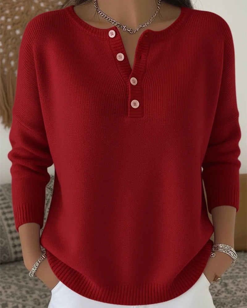 Leilani | Gilet classique avec boutons et manches longues