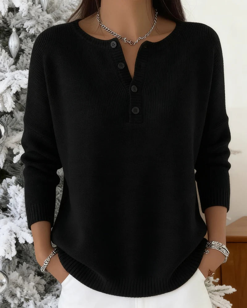 Leilani | Gilet classique avec boutons et manches longues