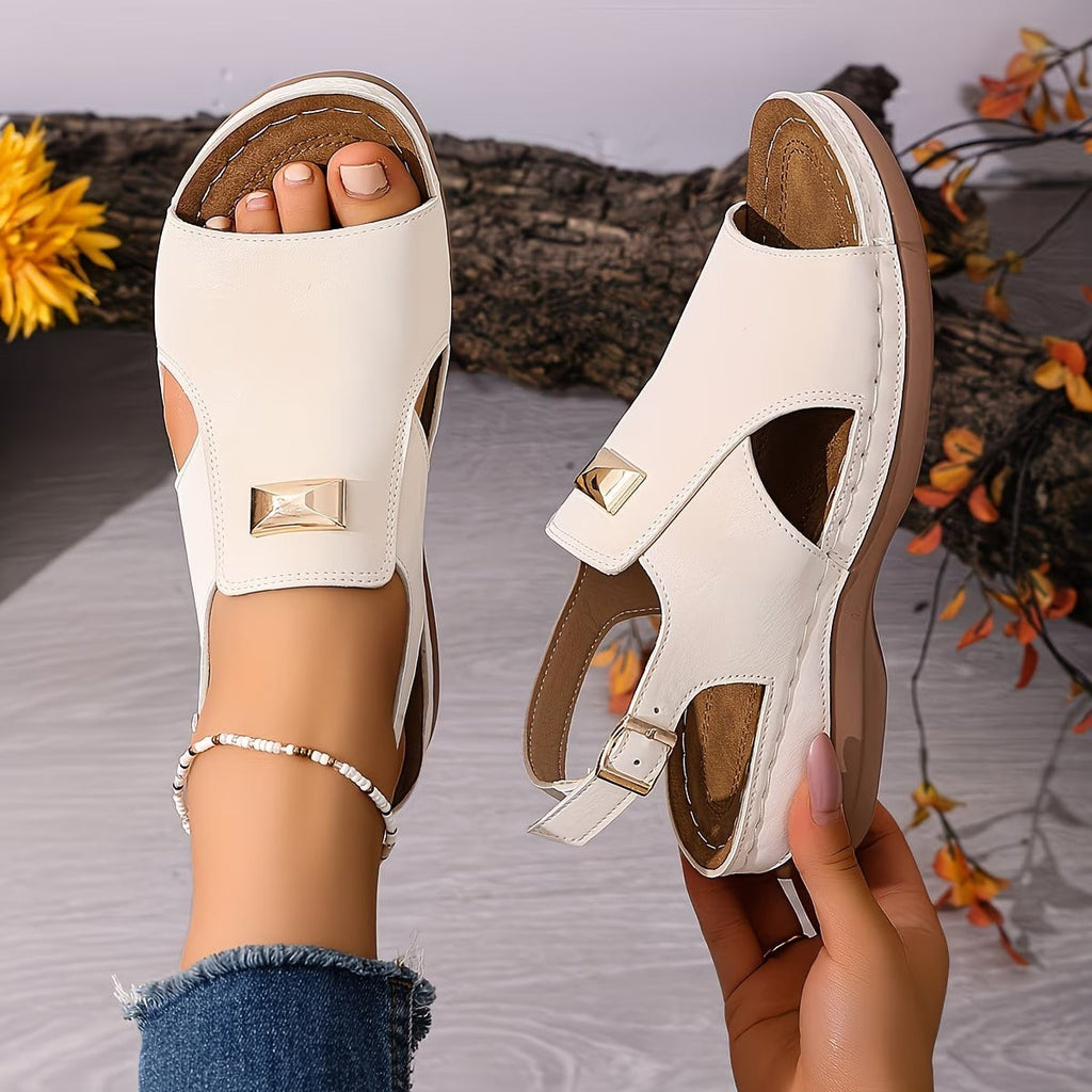 Konira | Sandales Boho Confortables avec Accent Doré