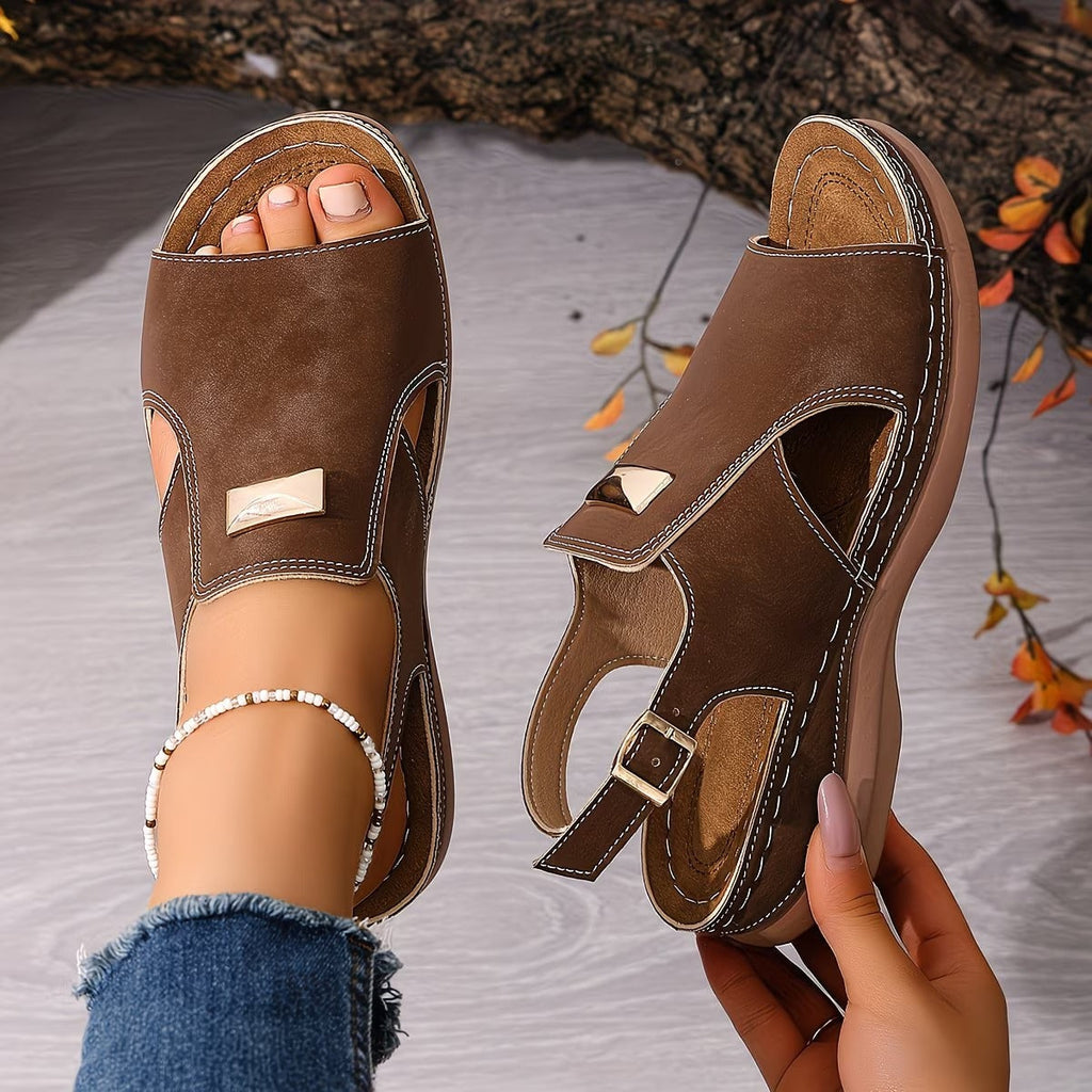 Konira | Sandales Boho Confortables avec Accent Doré