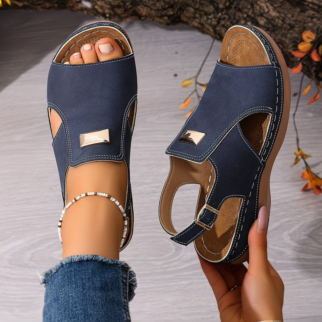 Konira | Sandales Boho Confortables avec Accent Doré