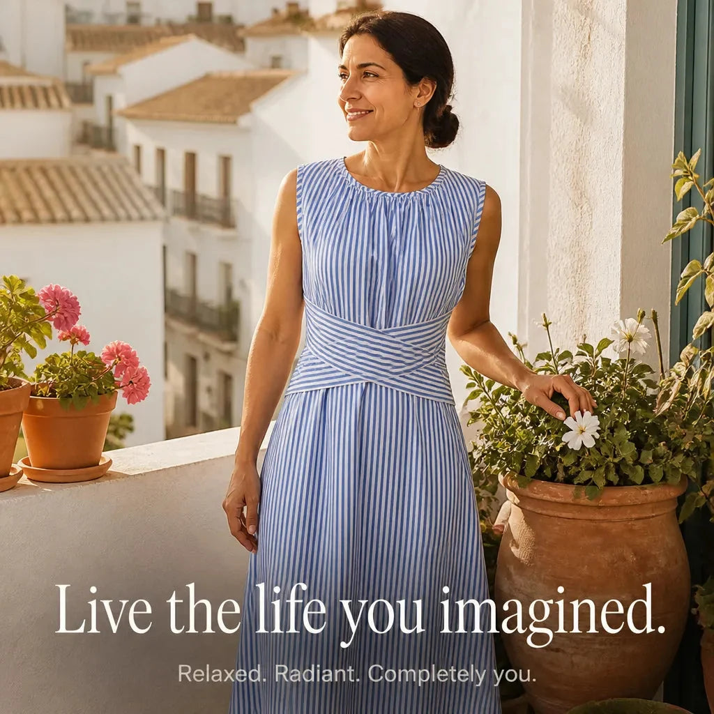 Marellé – Robe Maxi à Enveloppe Rayée Sans Manches