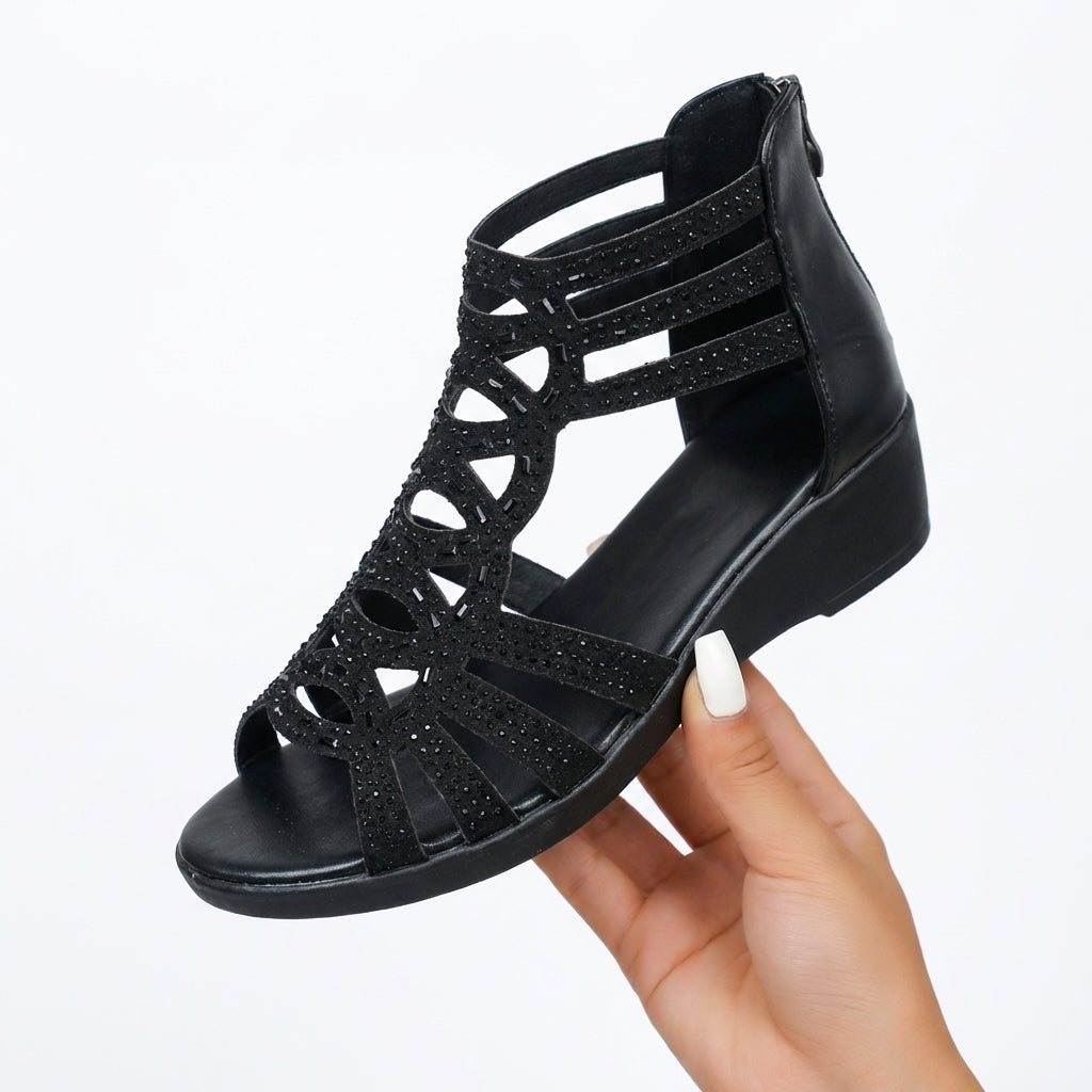 MOREAU LYON | SANDALE COMPENSÉE CHIC POUR FEMME