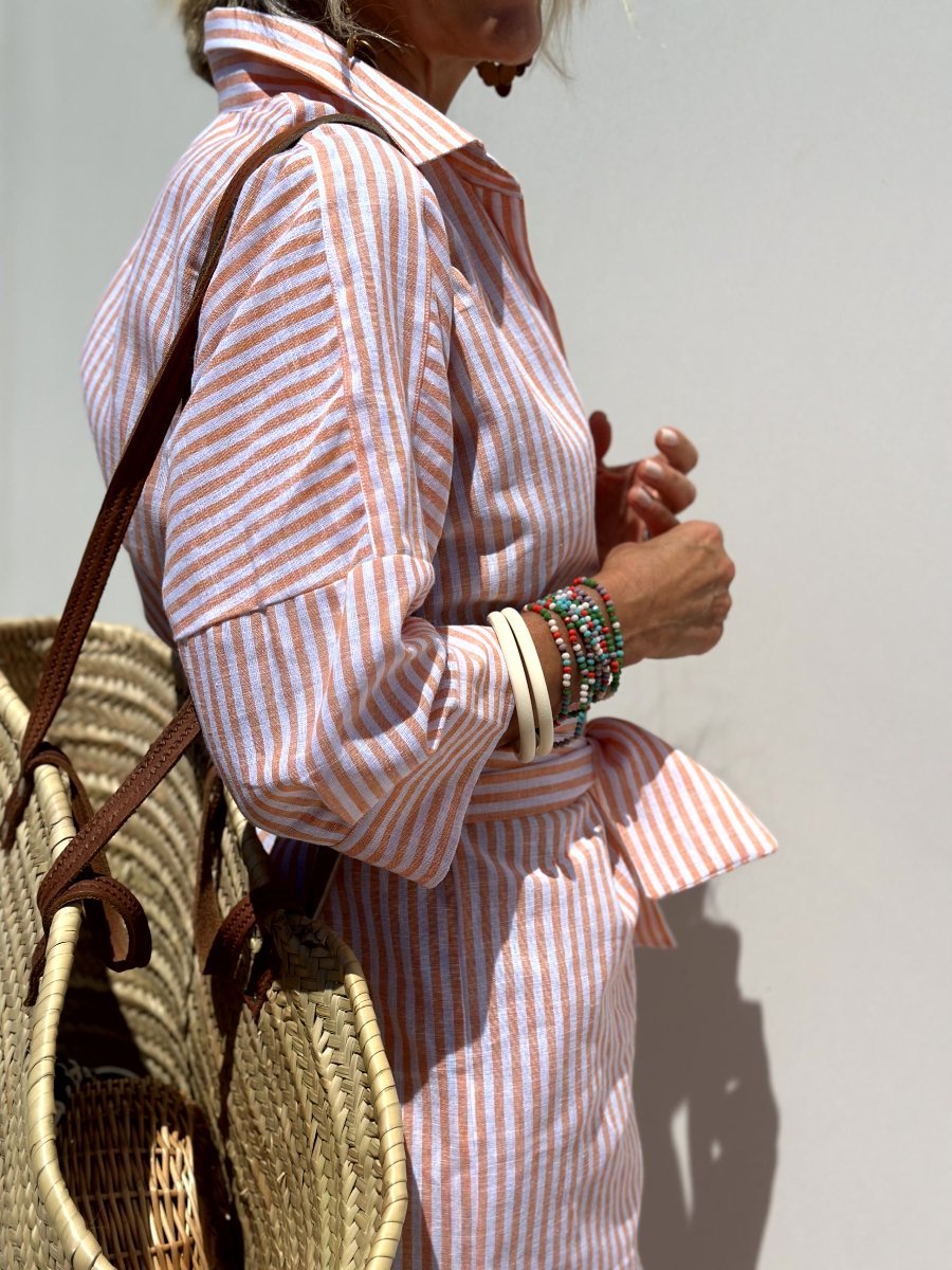 Zia | Robe chemise à rayures intemporelle avec élégance